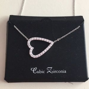 Cubic Zirconia Heart necklace